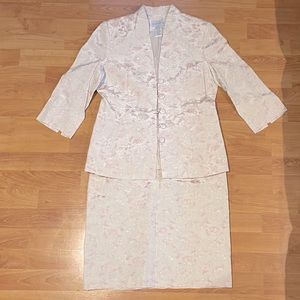 Jaclyn Smith Skirt Floral Jacquard Skirt Suit